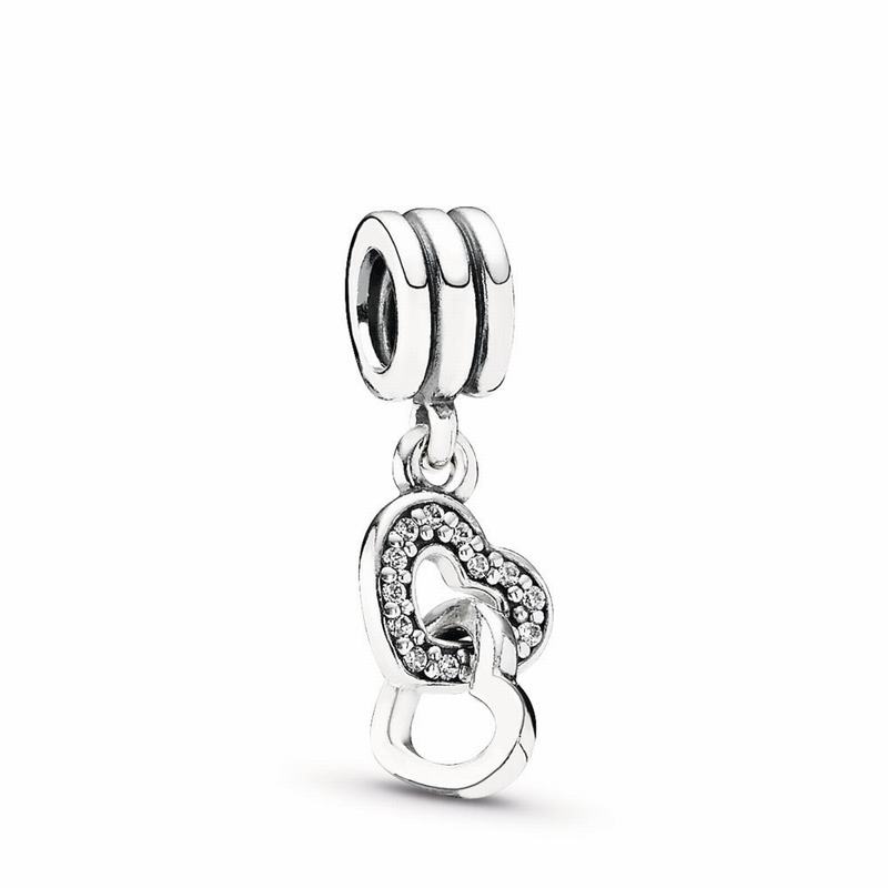 Pandora Interlocking Love Charm - Sterling Silver/Cubic Zirconia - Canada | AV7187PJ